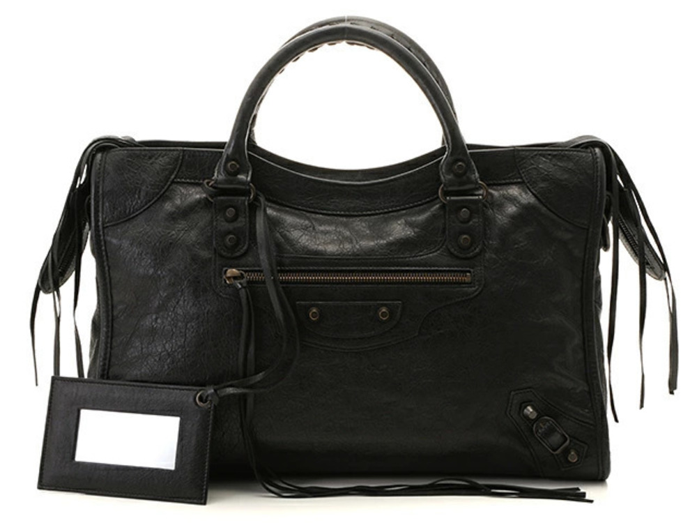 Balenciaga The City Bag Black Leather